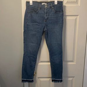 Loft jeans with super cute detail on bottom